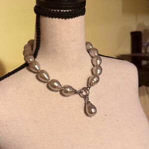 Classic Ivory Pearl Drop Necklace - Women Jewelry